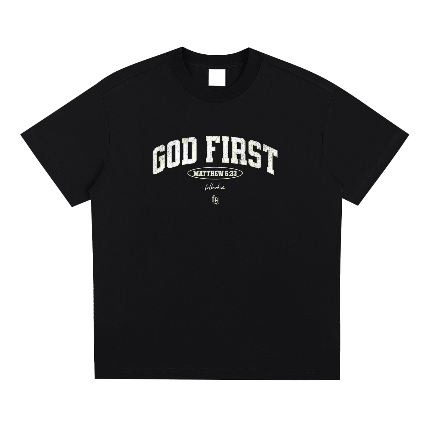 GOD FIRST TEE BLACK