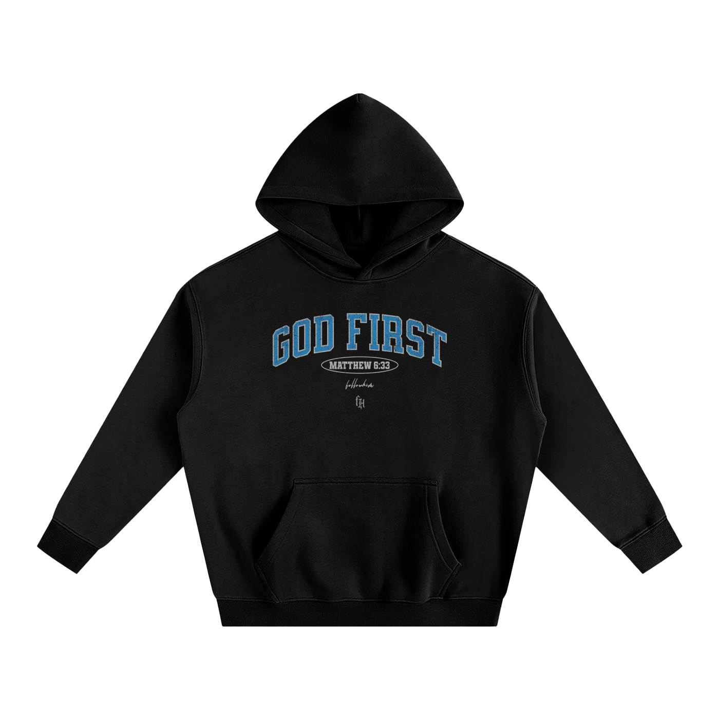 GOD FIRST HOODIE BLACK