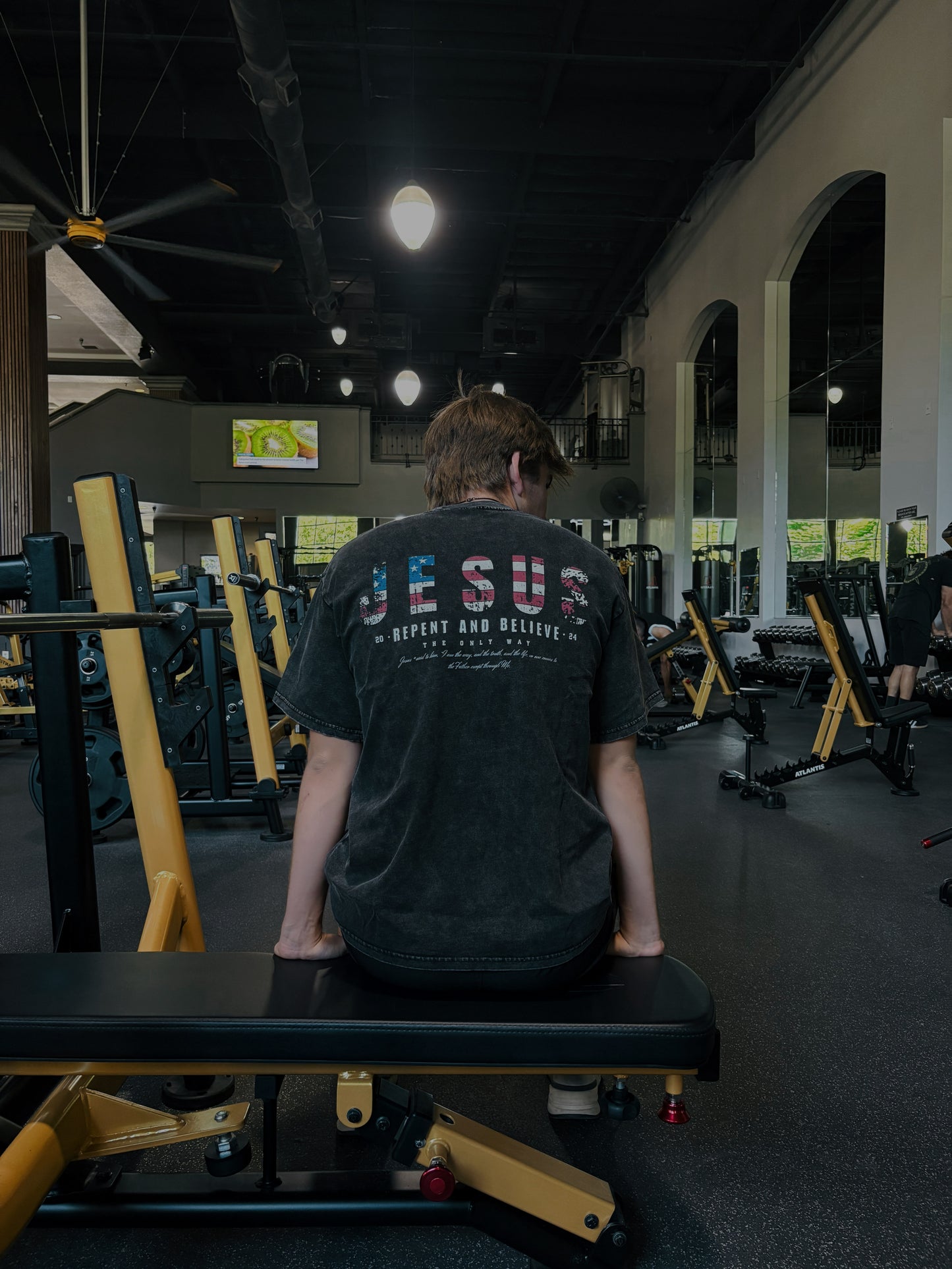 Jesus Saves American Flag Oversized Tee