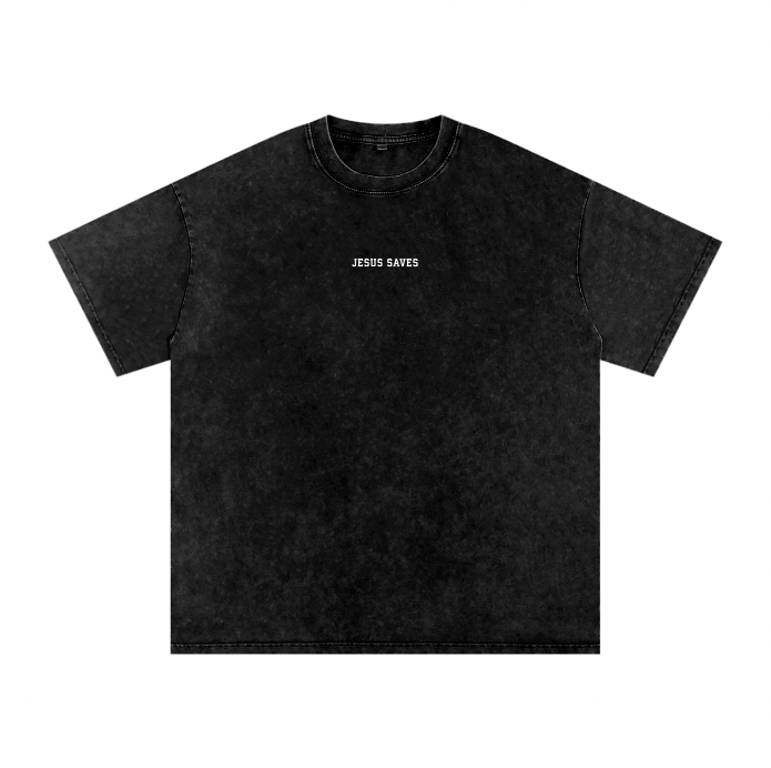 Jesus Saves American Flag Oversized Tee