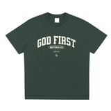 GOD FIRST TEE GREEN