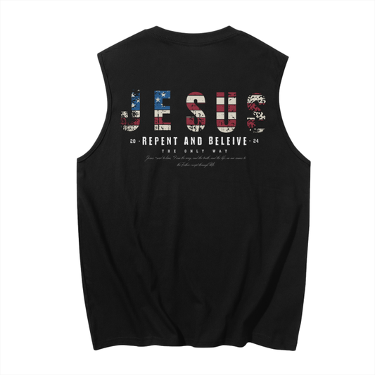 JESUS - Repent and Believe Tank Top