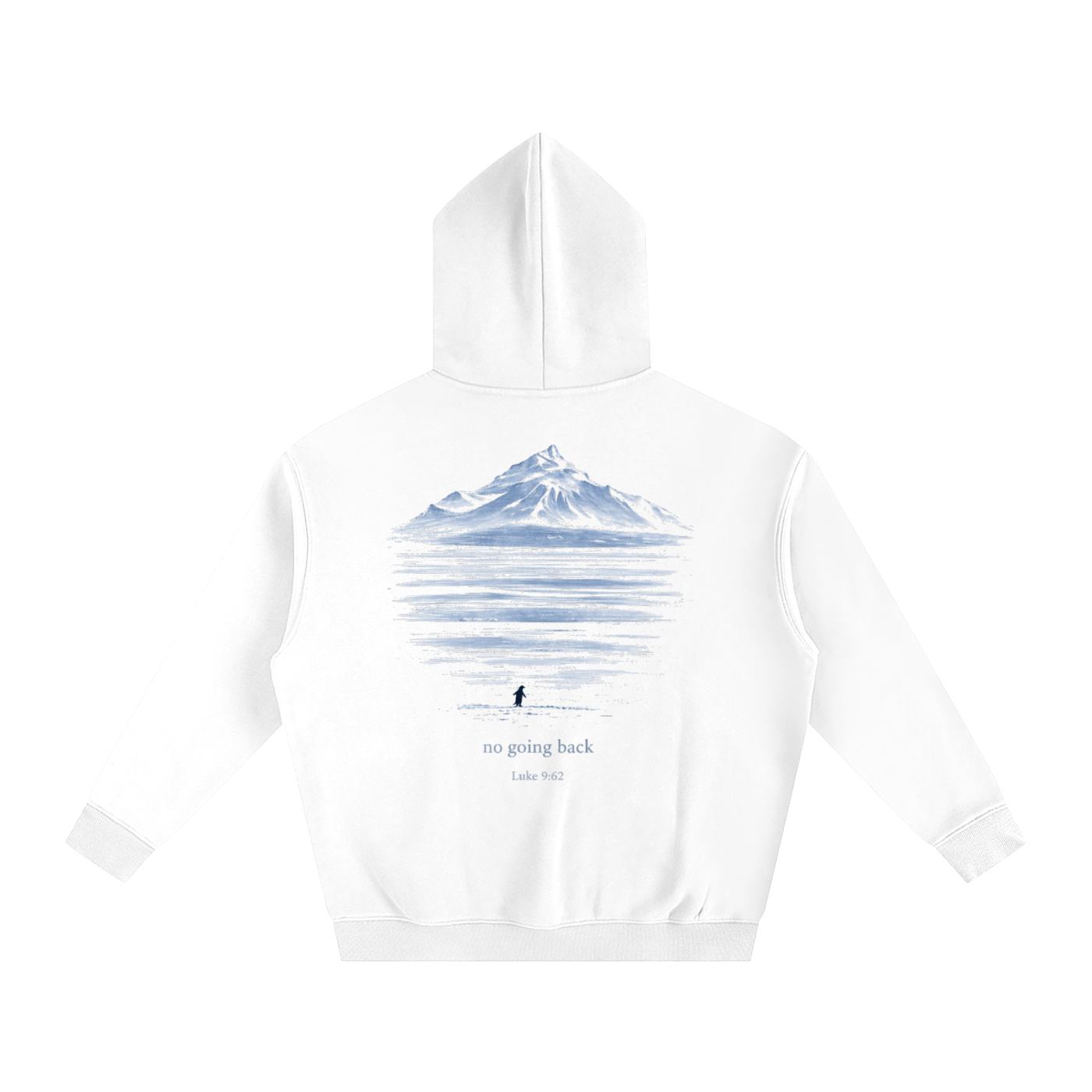 Lone Penguin Follow Jesus Hoodie