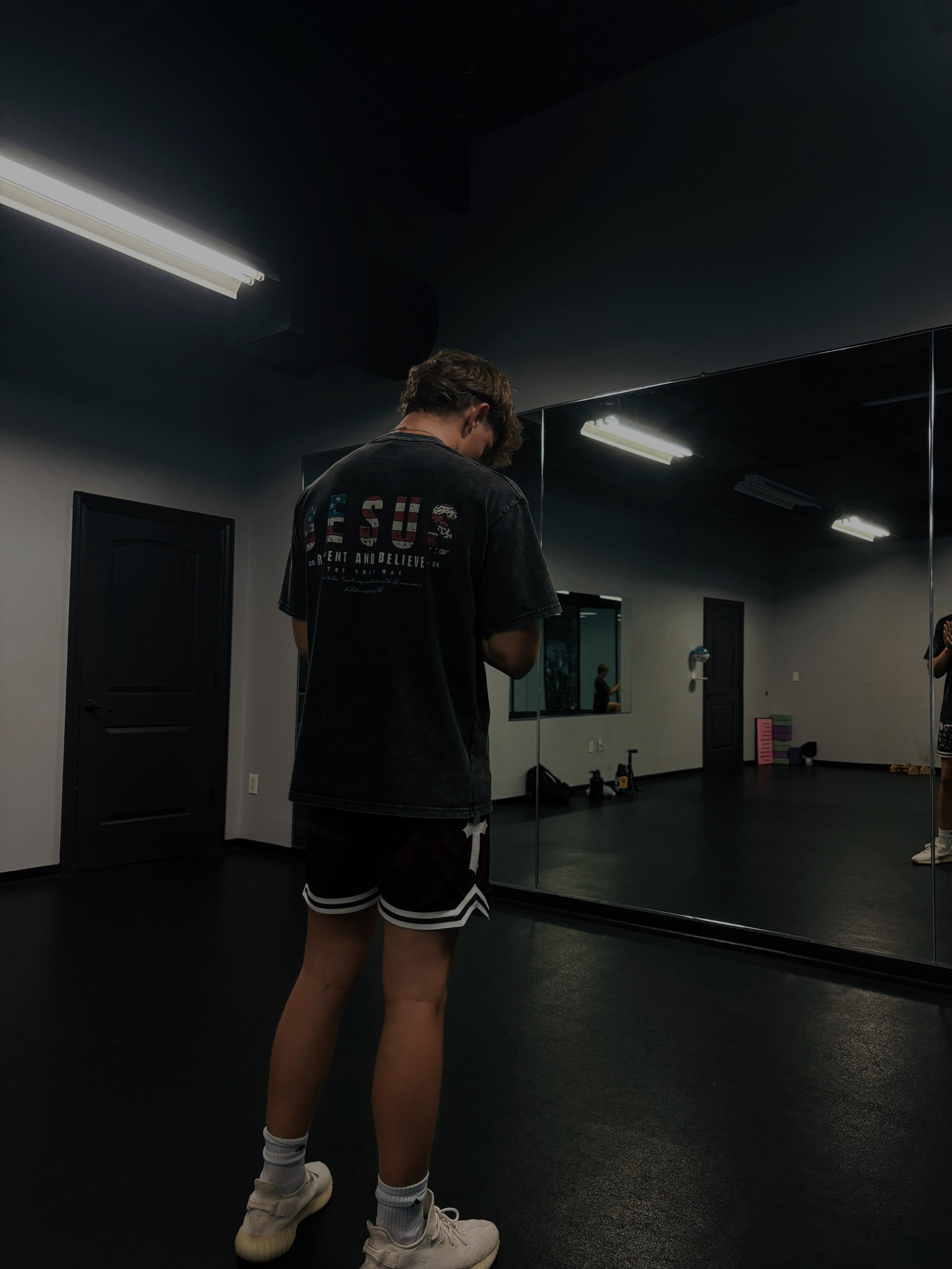 Jesus Saves American Flag Oversized Tee