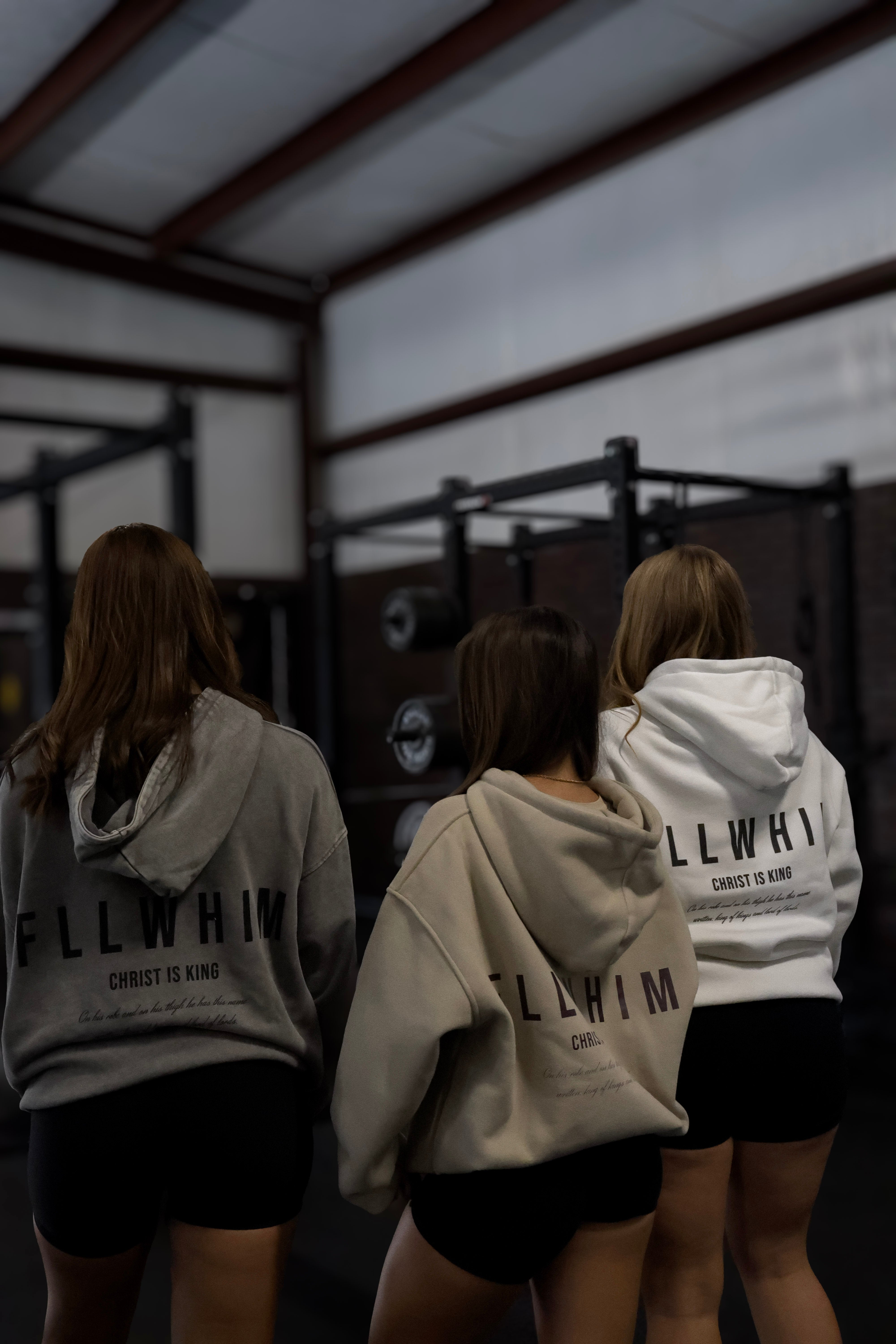 ACID WASH FLLWHIM HOODIE - light grey, dark grey, light brown