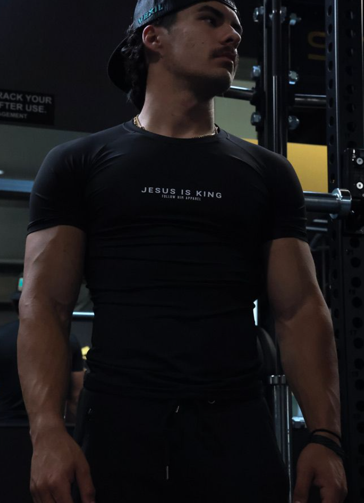 Jesus is King Compression Tee BLACK