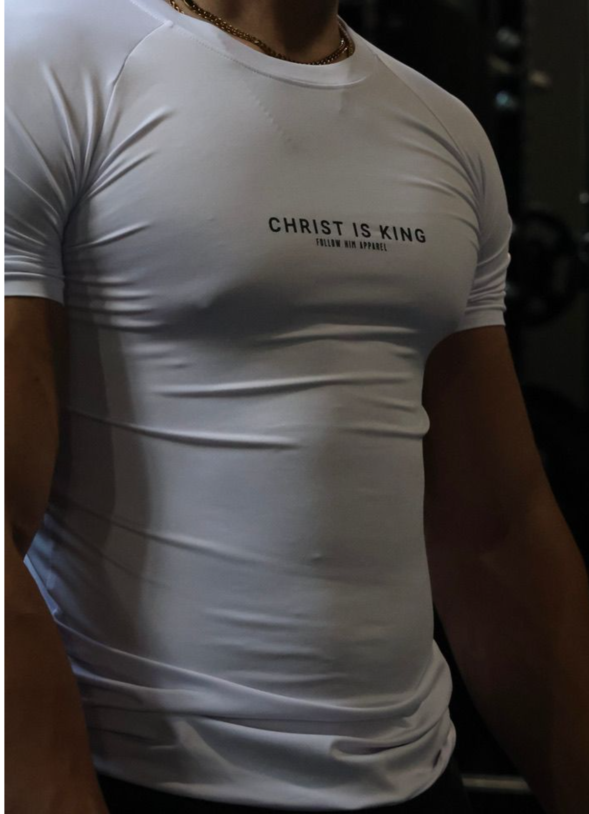 Christ is King Compression Tee WHITE