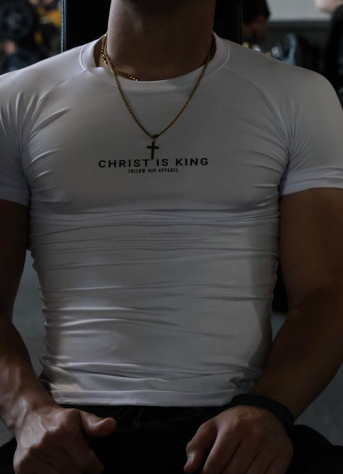 Christ is King Compression Tee WHITE