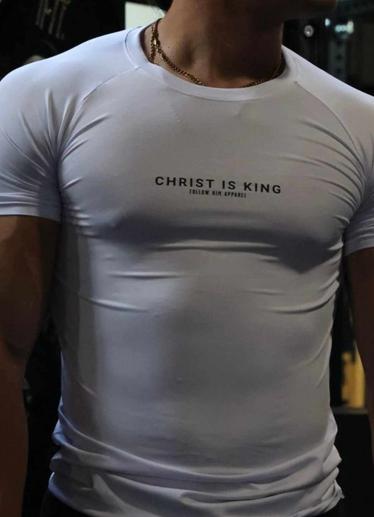 Christ is King Compression Tee WHITE