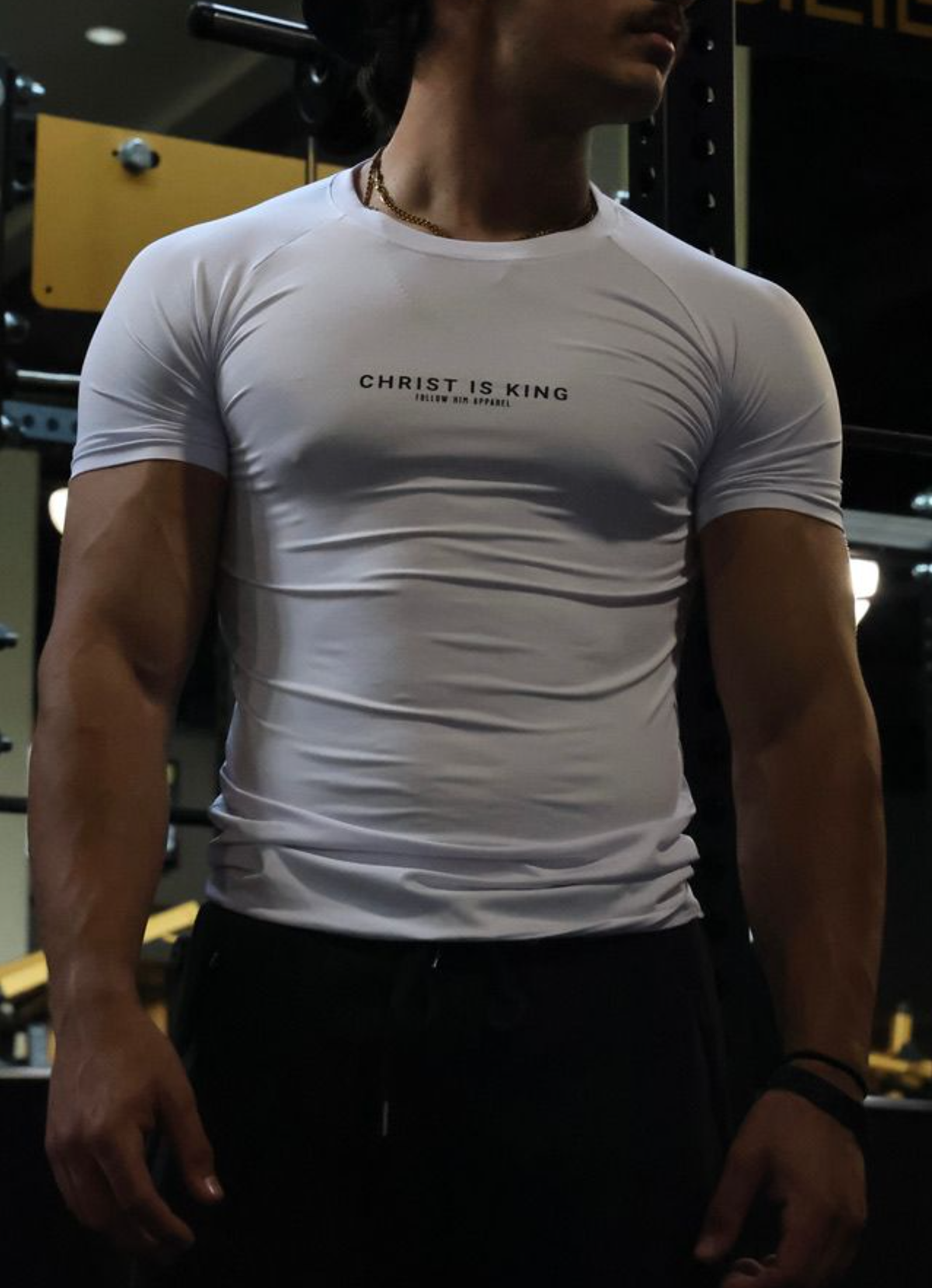 Christ is King Compression Tee WHITE