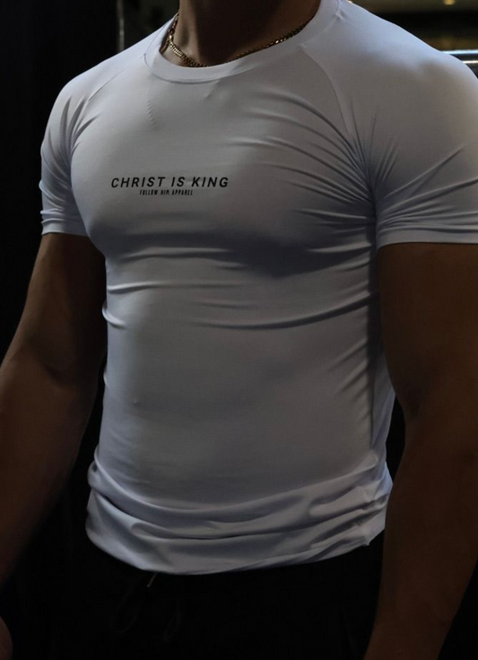 Christ is King Compression Tee WHITE