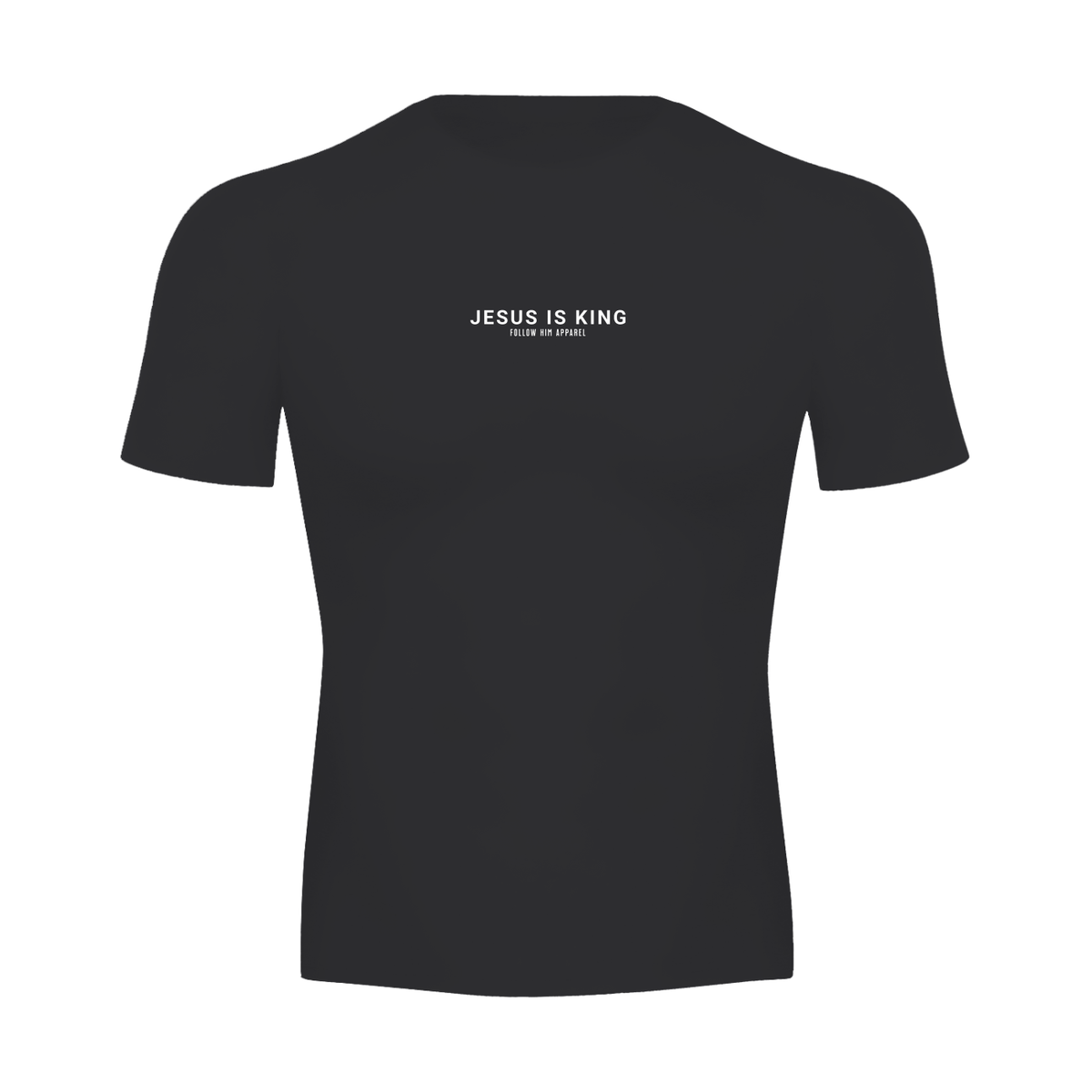 Jesus is King Compression Tee BLACK