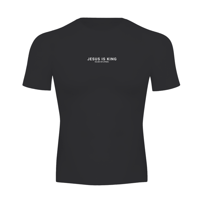 Jesus is King Compression Tee BLACK