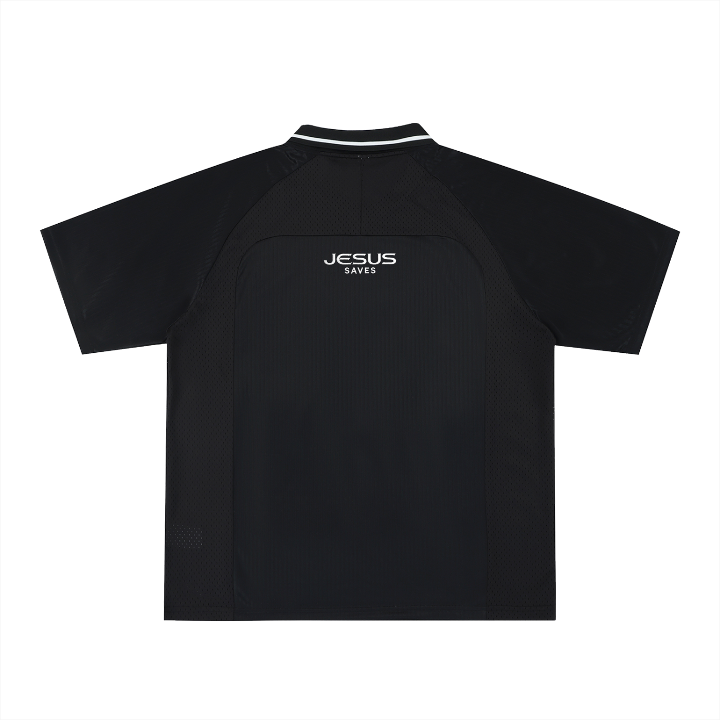 Oversized Black Jesus Saves Jersey (size down)