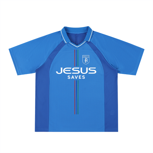 Blue Jesus Saves Jersey
