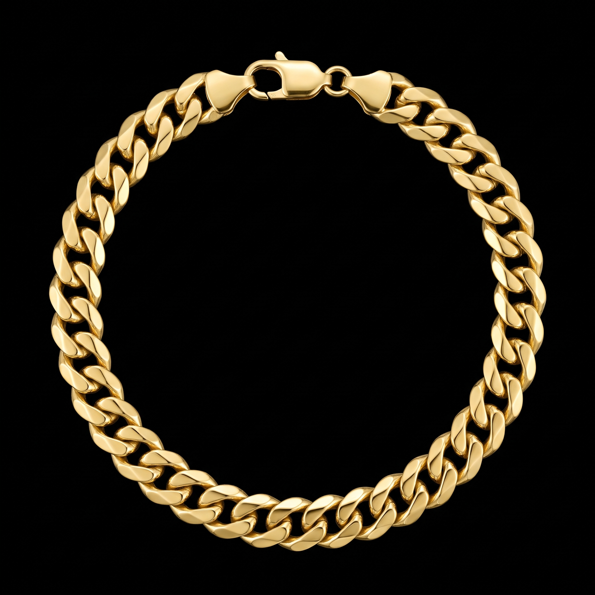 Cuban bracelet 5mm, gold