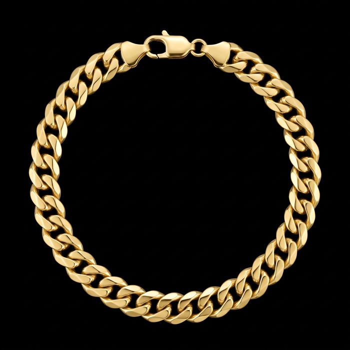 Cuban bracelet 5mm, gold