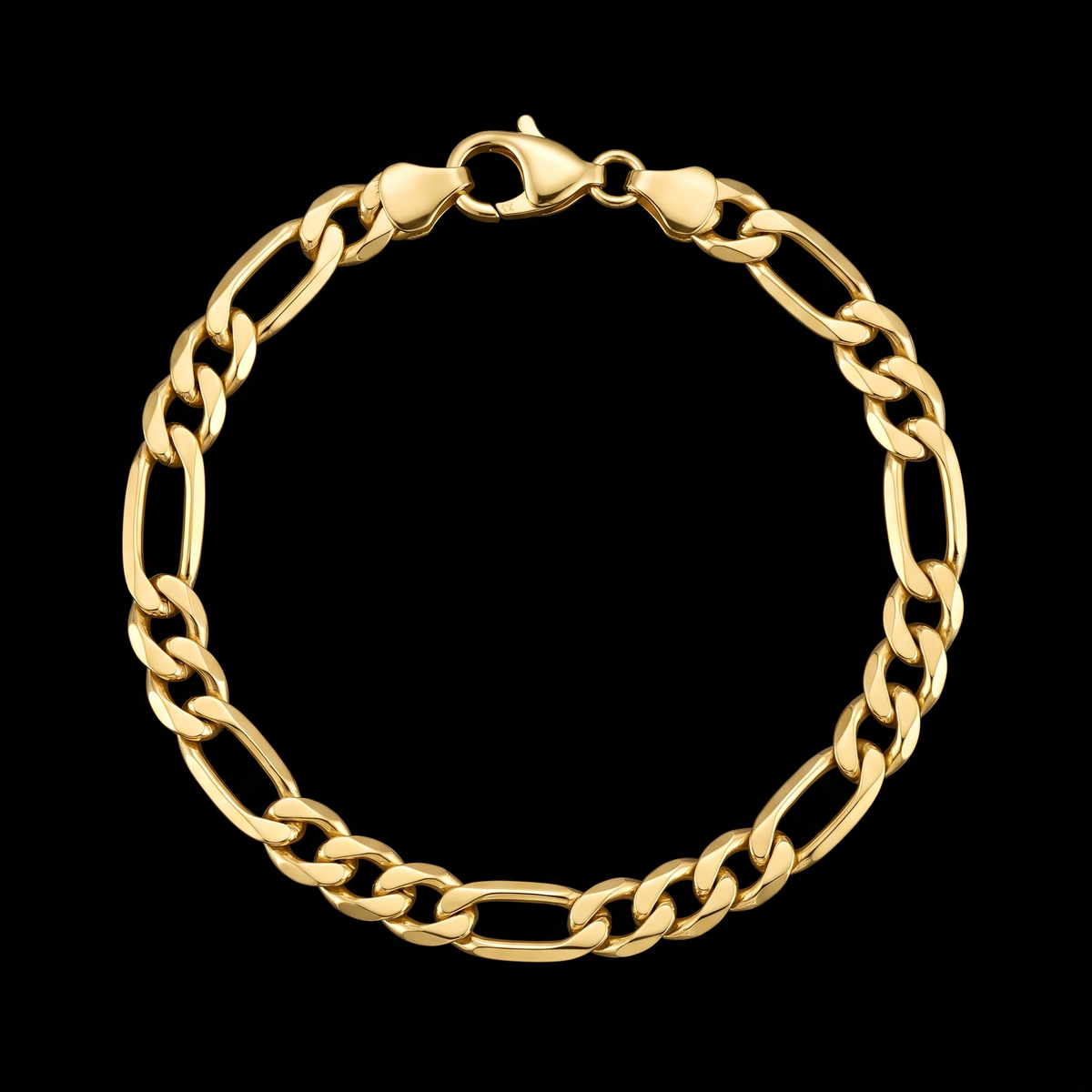 Figaro bracelet, gold