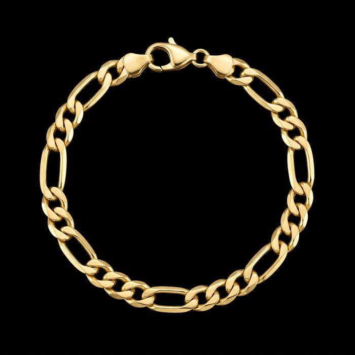 Figaro bracelet, gold