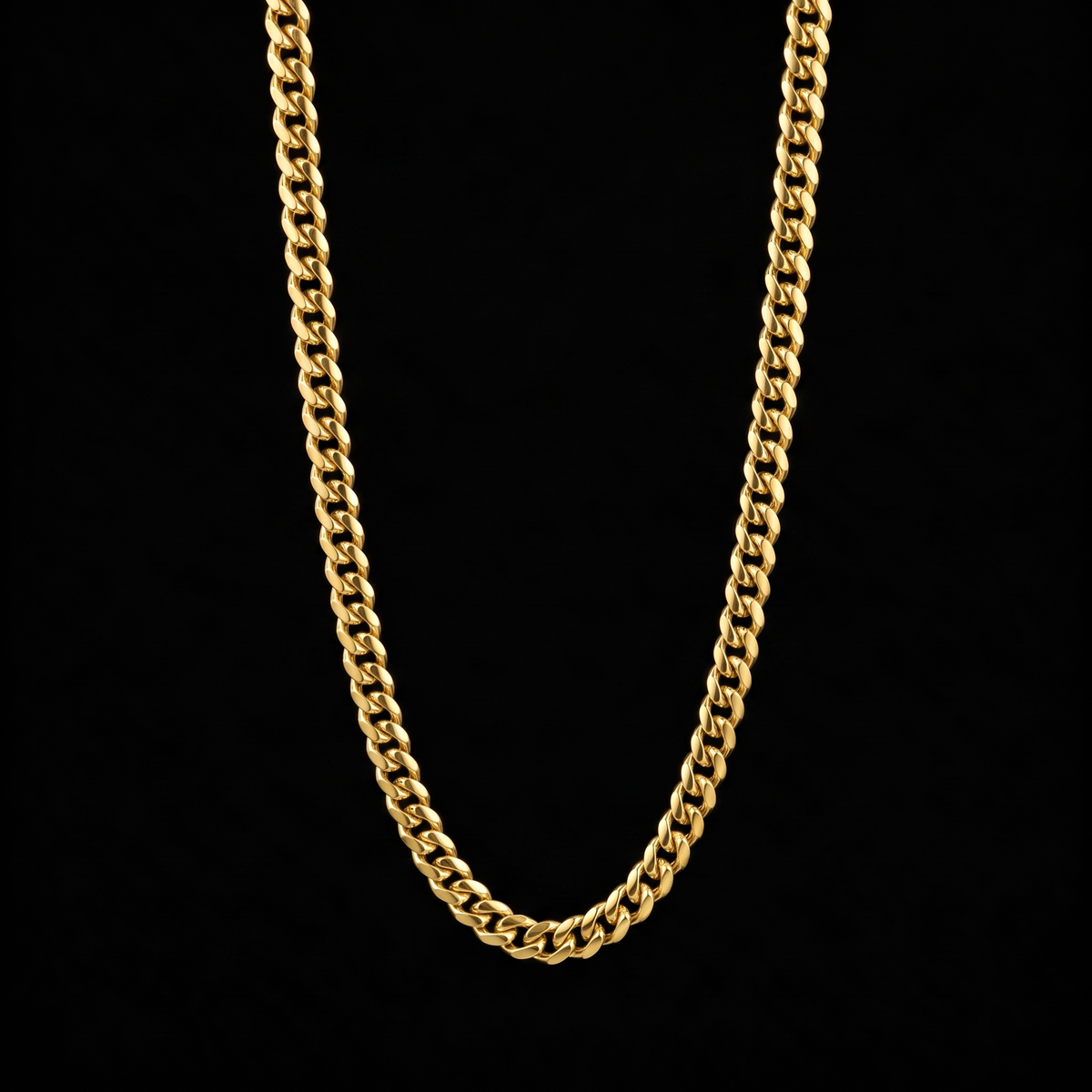Cuban chain 3mm, gold