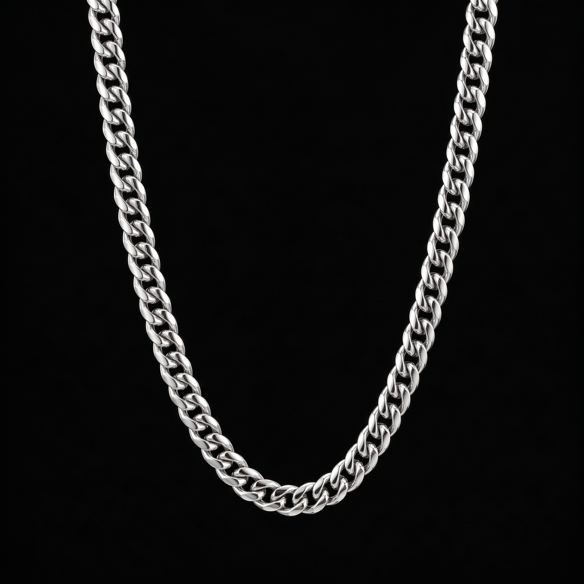Cuban chain 5mm, silver