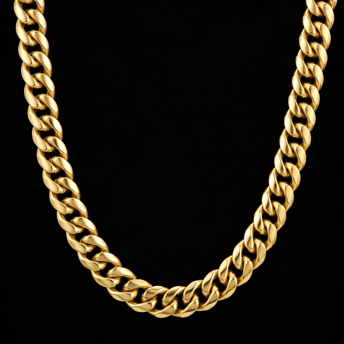 Cuban chain 8mm, gold