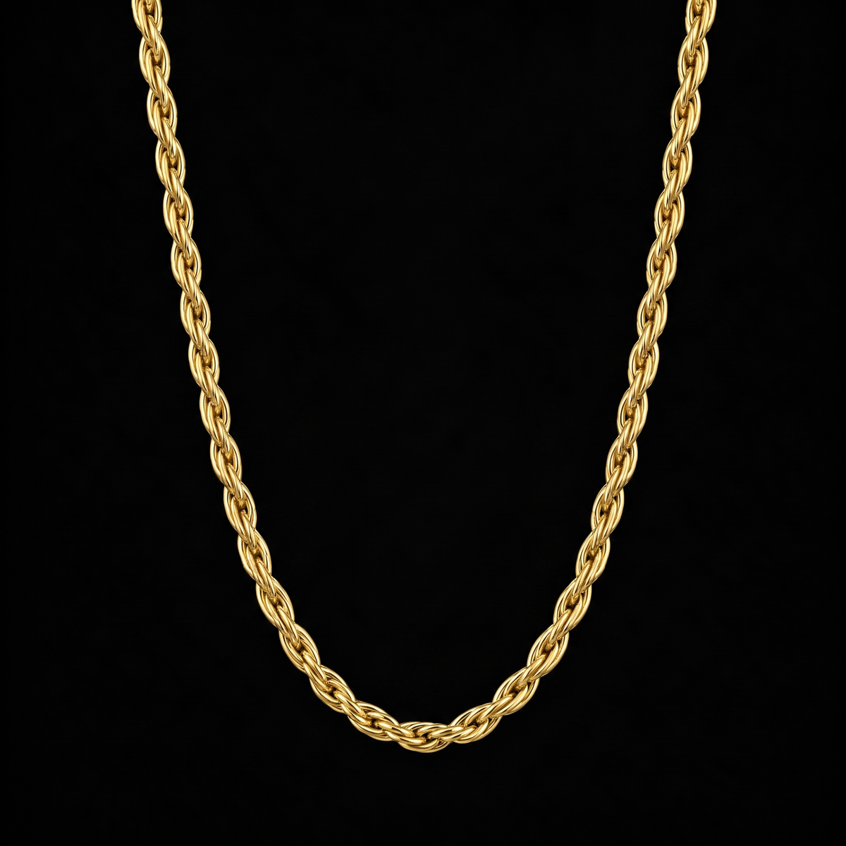 Rope chain 3mm, gold