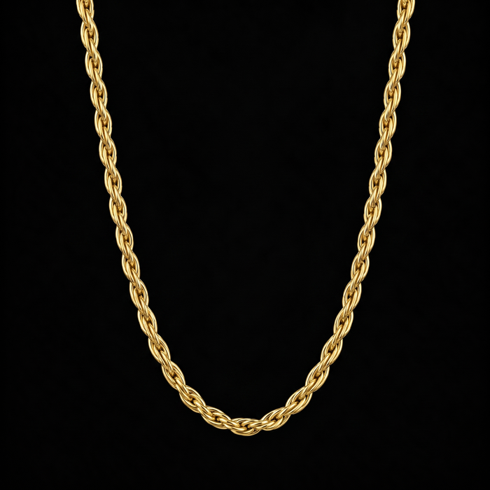 Rope chain 3mm, gold