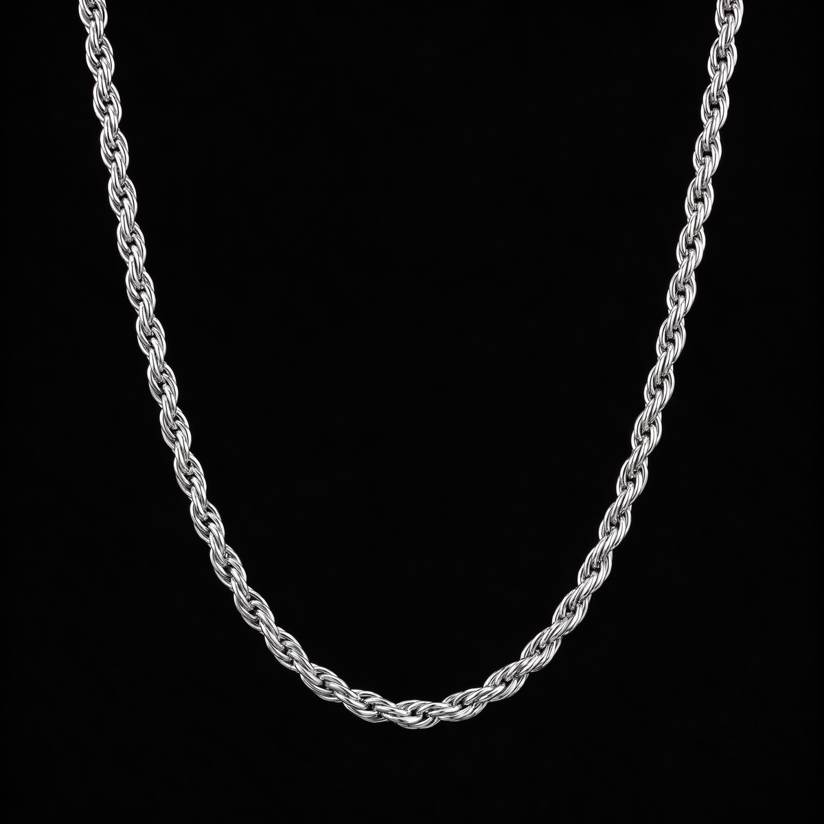 Rope chain 3mm, silver