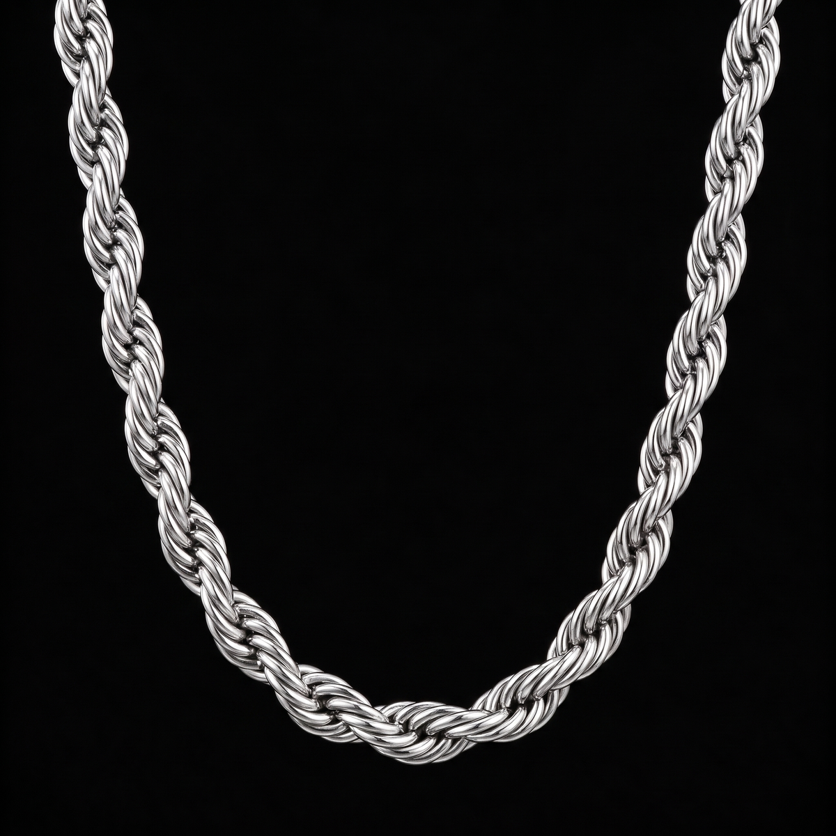 Rope chain 5mm, silver