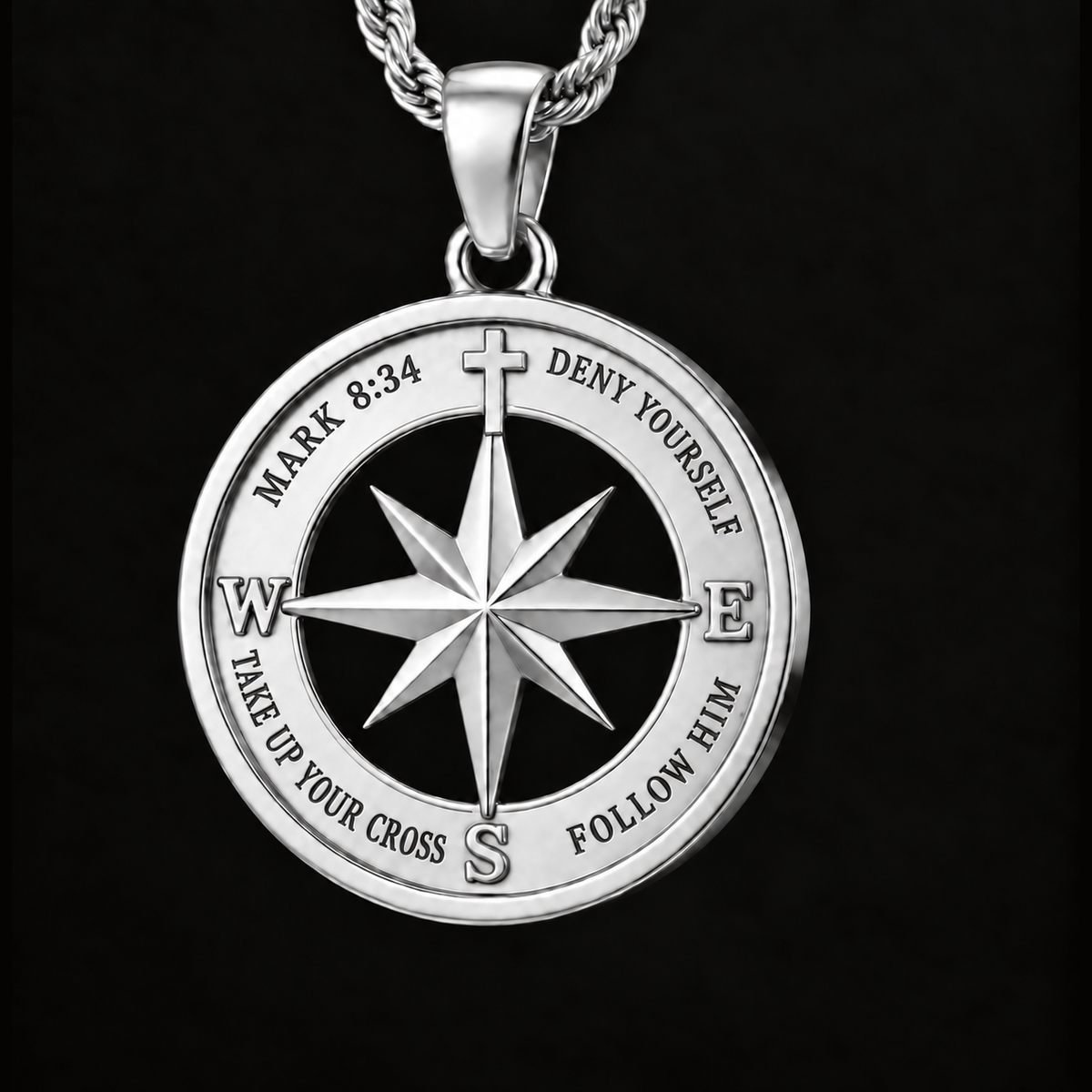 The Compass pendant, silver