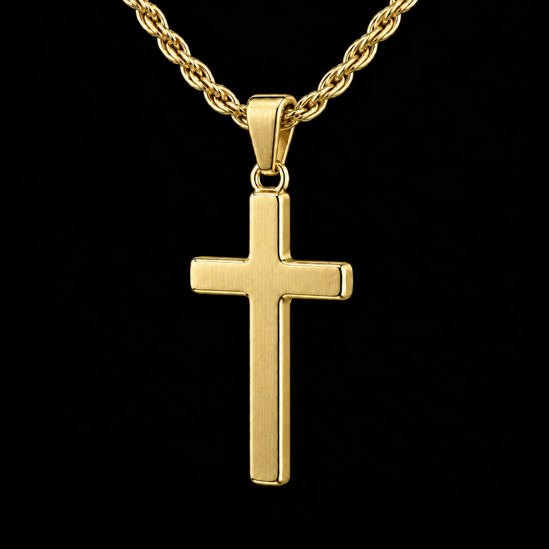 The Cross pendant, gold