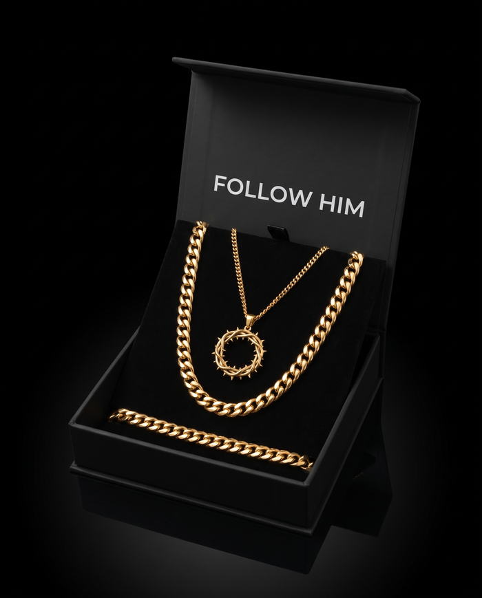 The Crown of Thorns Set in the Follow Him box, gold