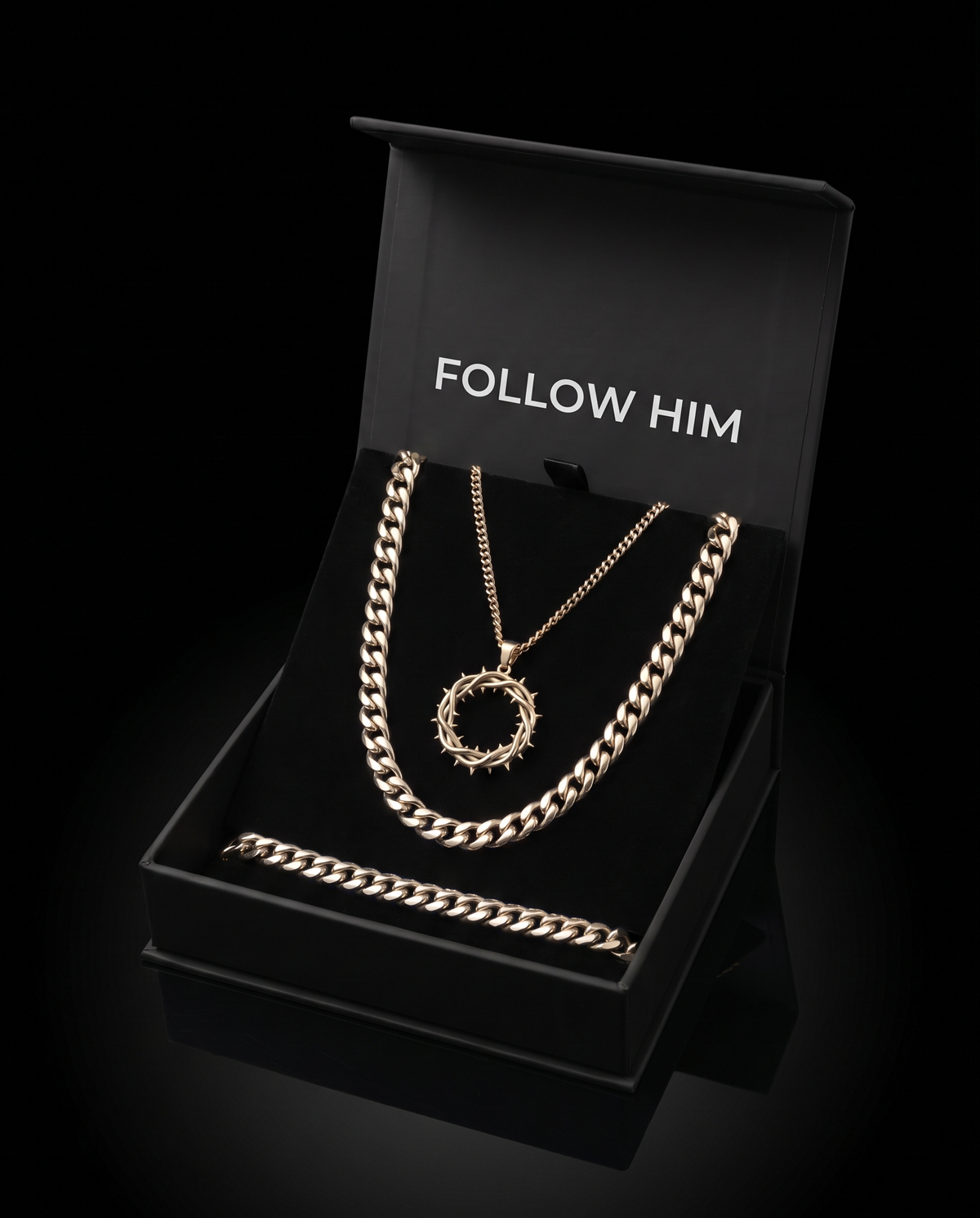 The Crown of Thorns Set in the Follow Him box, silver