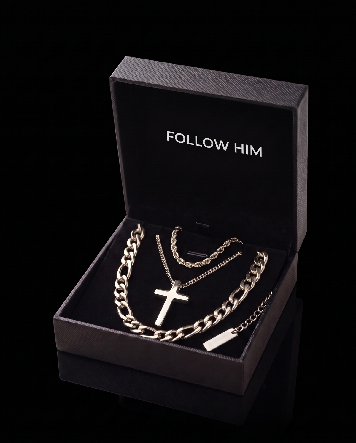 The Essentials Set in the box, silver