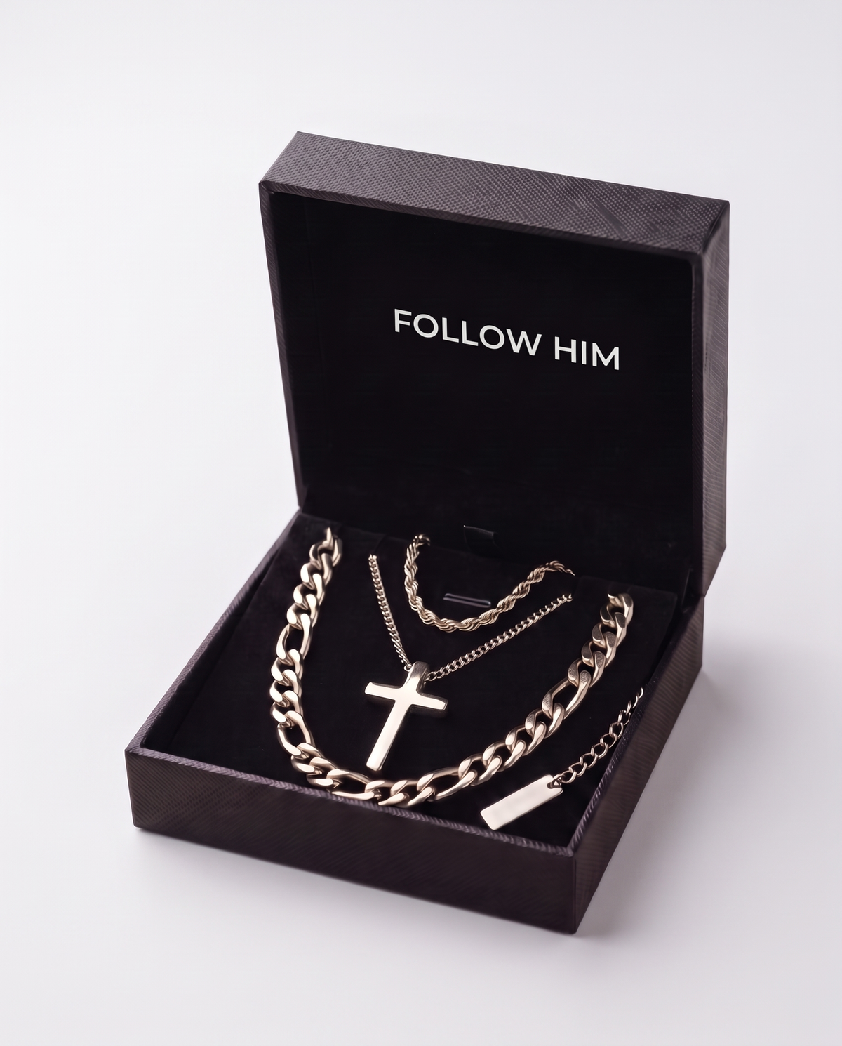 The Essentials Set in the box, silver, white