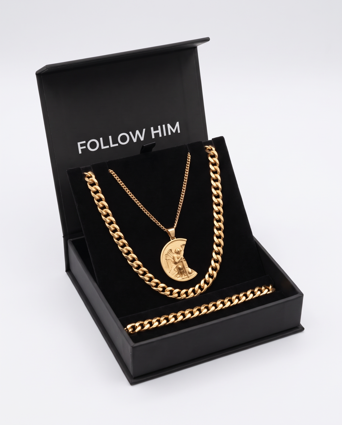 The Kneeling Angel Set in the Follow Him box, gold, white