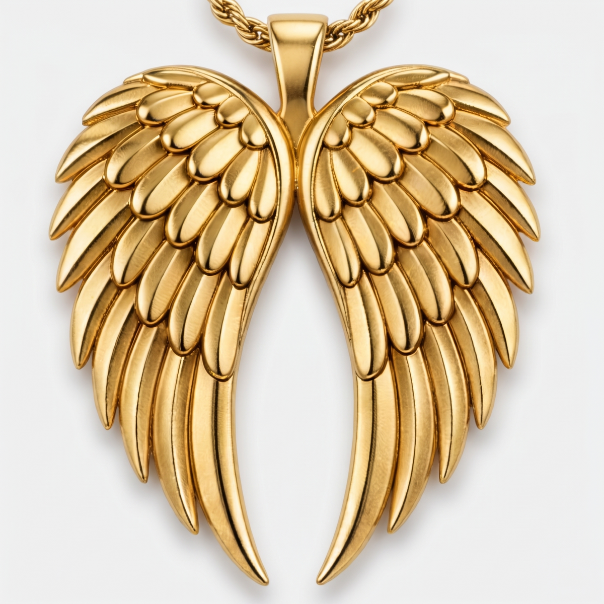 The Wings pendant, gold, white