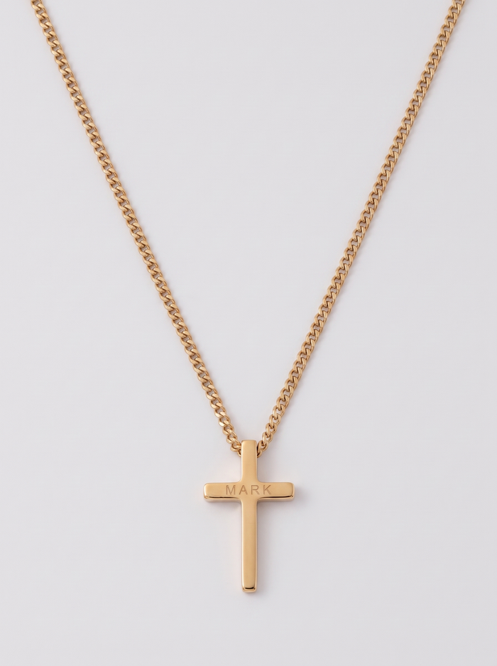 Cross Necklace — Gold